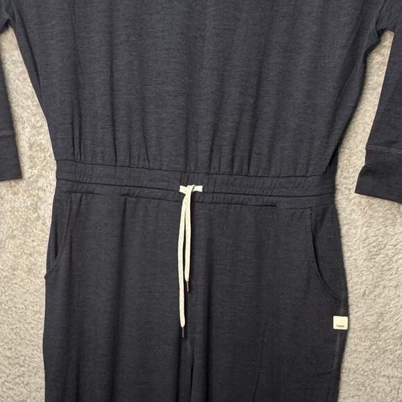 VUORI LUX V-Neck Long Dolman Sleeve Drawstring Jumpsuit Women Navy Blue No Size - Picture 4 of 7